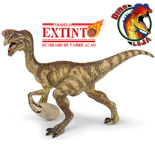 OVIRAPTOR PAPO AMARELO MINIATURA DE DINOSSAURO BRINQUEDO COLECIONÁVEL
