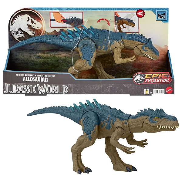 ALLOSAURUS MATTEL JURASSIC WORLD EPIC EVOLUTION MINIATURA DINOSSAURO CARNÍVORO