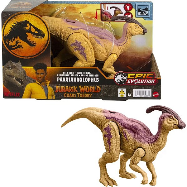 PARASAUROLOPHUS MATTEL WILD ROAR JURASSIC WORLD CHAOS THEORY PARASSAUROLOFO COM SOM TEORIA DO CAOS