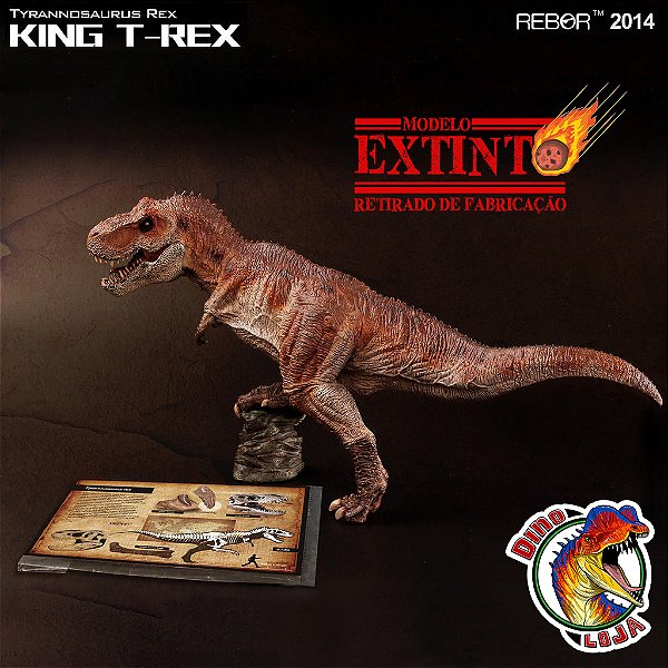 TYRANNOSAURUS REX REBOR KING T-REX 2014 MINIATURA DE DINOSSAURO COLECIONÁVEL TIRANOSSAURO