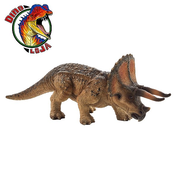 TRICERATOPS MOJO FUN RÉPLICA COLECIONÁVEL DINOSSAURO DE PLÁSTICO P.V.C