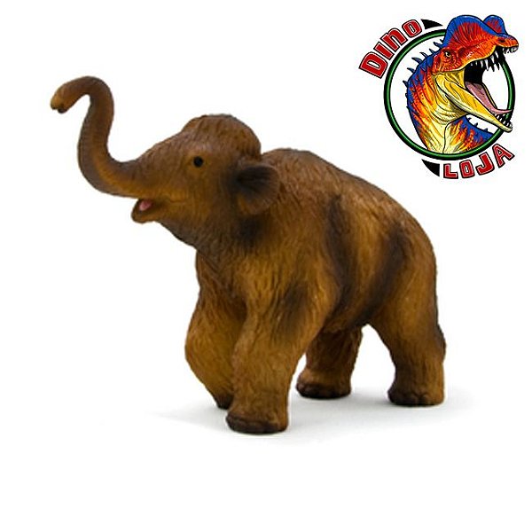 MAMUTE LANOSO FILHOTE MOJO FUN BRINQUEDO IMPORTADO REPLICA DE ELEFANTE PRÉ HISTÓRICO ERA DO GELO