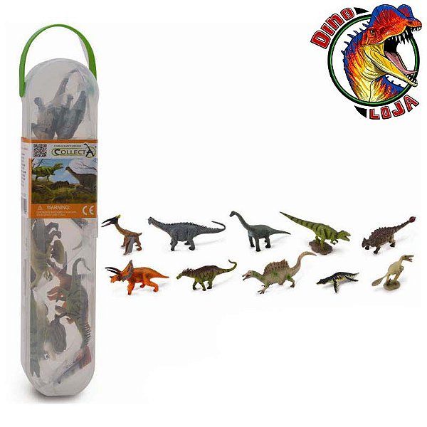 MINI DINOSSAUROS COLLECTA Nº 02 CAIXA COM 10 MINIATURAS DE DINOSSAUROS