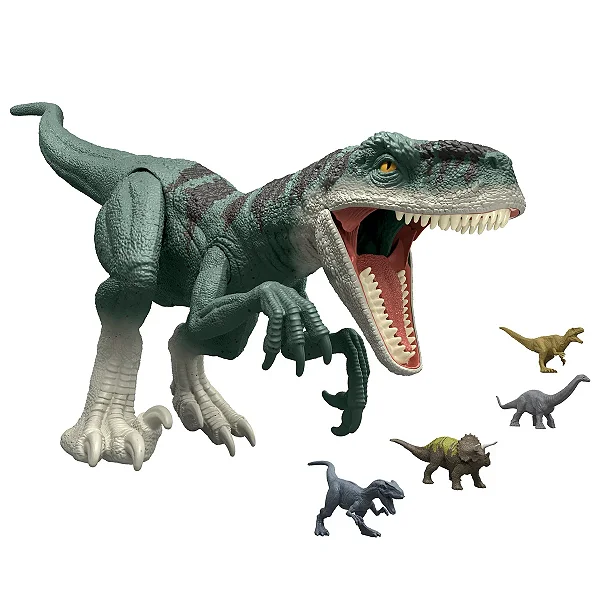 ATROCIRAPTOR COLOSSAL VERDE - QUASE 1 METRO - JURASSIC WORLD MATTEL