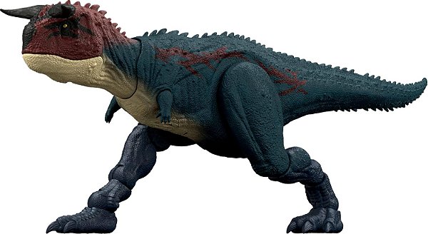 CARNOTAURUS CHARGE N' CHOMP JURASSIC WORLD SURVIVAL DINO COM SOM MATTEL