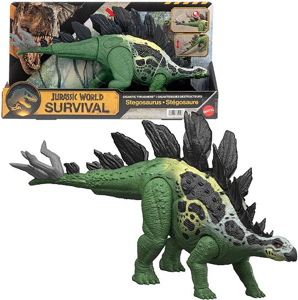 STEGOSAURUS GIGANTIC THRASHERS JURASSIC WORLD SURVIVAL DINO ARTICULADO MATTEL