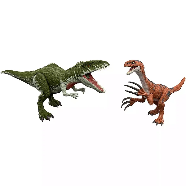 GIGANOTOSAURUS vs. THERIZINOSAURUS REAL FEEL SKIN LEGACY COLLECTION REIMAGINED MATTEL JURASSIC WORLD