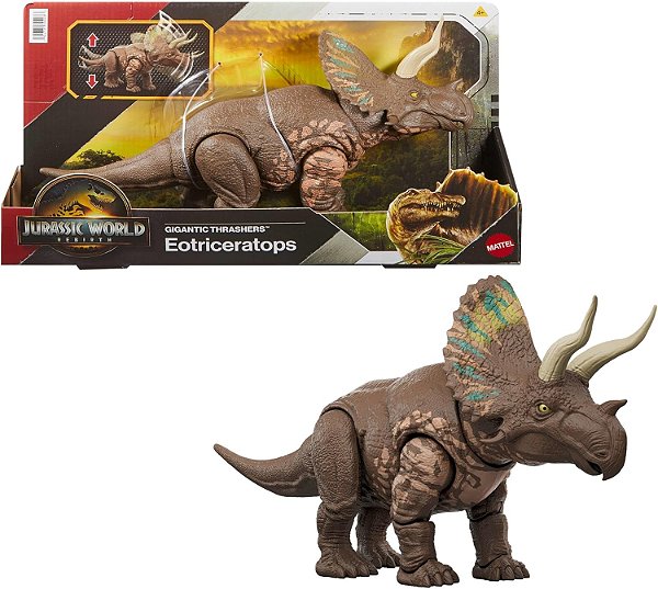 EOTRICERATOPS GIGANTIC THRASHERS JURASSIC WORLD SURVIVAL DINO ARTICULADO MATTEL