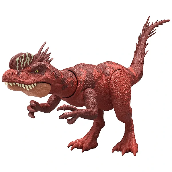 DILOPHOSAURUS MATTEL STRIKE ATTACK JURASSIC WORLD SURVIVAL MINIATURA DE DINOSSAURO DILOFOSSAURO