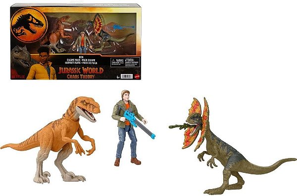 CONJUNTO DE FUGA DO BEN MATTEL TEORIA DO CAOS JURASSIC WORLD CHAOS THEORY