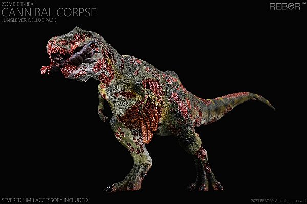 TYRANNOSAURUS REX ZUMBI REBOR "CANNIBAL CORPSE" VERSÃO SELVA TIRANOSSAURO VERDE