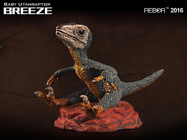 UTAHRAPTOR BEBÊ REBOR BREEZE MINIATURA DINOSSAURO RAPTOR FILHOTE EMPLUMADO