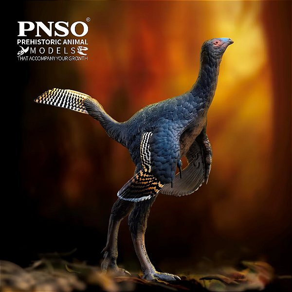 CAUDIPTERYX PNSO "JUNLANG" FIGURA DE DINOSSAURO EMPLUMADO REALISTA