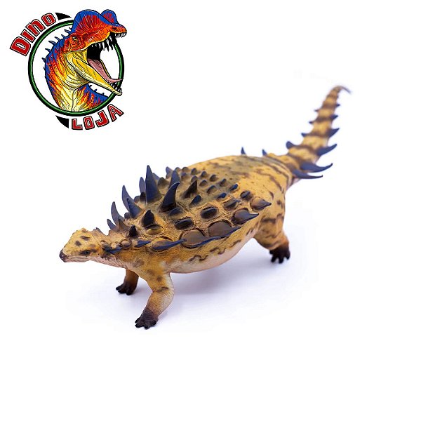GASTONIA AMARELO HAOLONGGOOD MINIATURA DINOSSAURO ENCOURAÇADO BONECO
