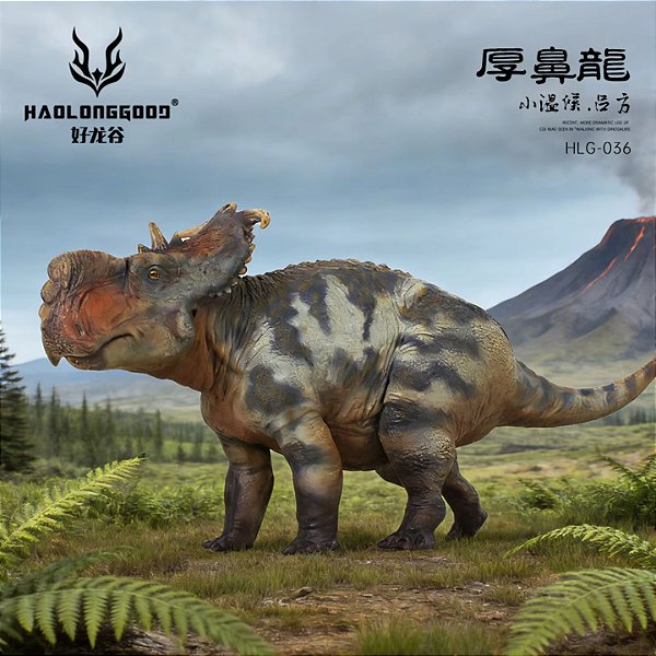 PACHYRHINOSAURUS HAOLONGGOOD 2026 CINZA DINOSSAURO HERBÍVORO MODELO CIENTÍFICO PAQUIRRINOSSAURO