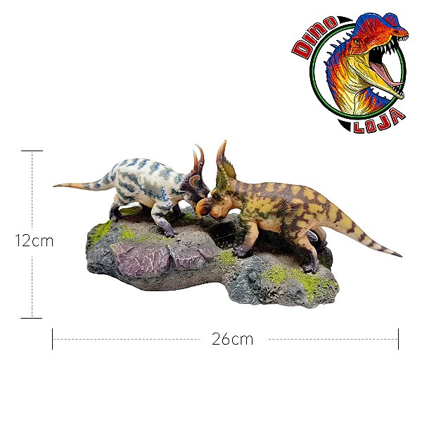 EINIOSAURUS HAOLONGGOOD DIORAMA COM 2 DINOSSAUROS LUTANDO EINIOSSAURO