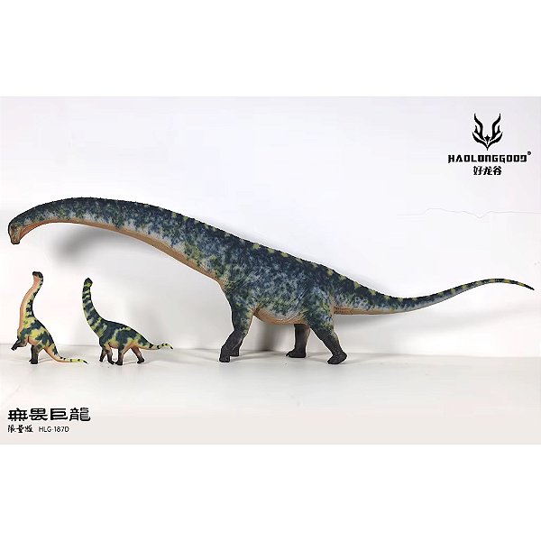DREADNOUGHTUS HAOLONGGOOD AZUL COM FILHOTES DINOSSAURO MODELO CIENTÍFICO SAURÓPODE MINIATURA