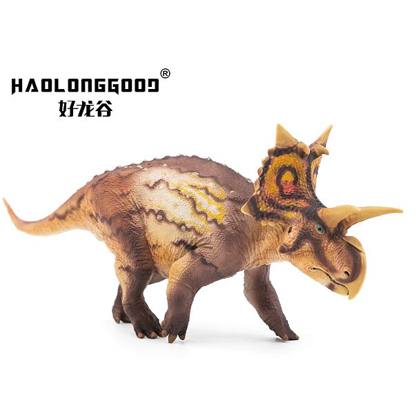XENOCERATOPS HAOLONGGOOD AMARELO MINIATURA DINOSSAURO CHIFRUDO CERATOPSIANO