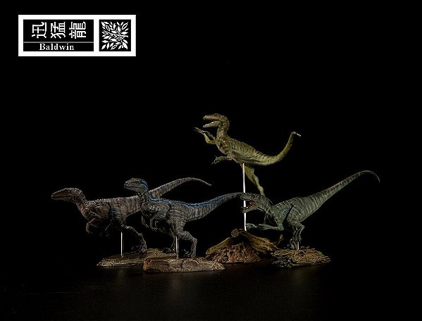 VELOCIRAPTOR SQUAD NANMU "BALDWIN" 2020 CONJUNTO DINOSSAUROS CARNÍVOROS RAPTORES JURASSIC WORLD