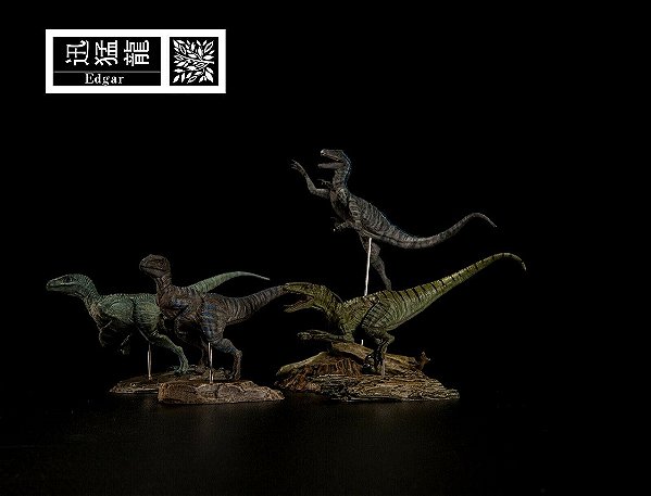 VELOCIRAPTOR SQUAD NANMU "EDGAR" 2020 CONJUNTO DINOSSAUROS CARNÍVOROS RAPTORES JURASSIC WORLD