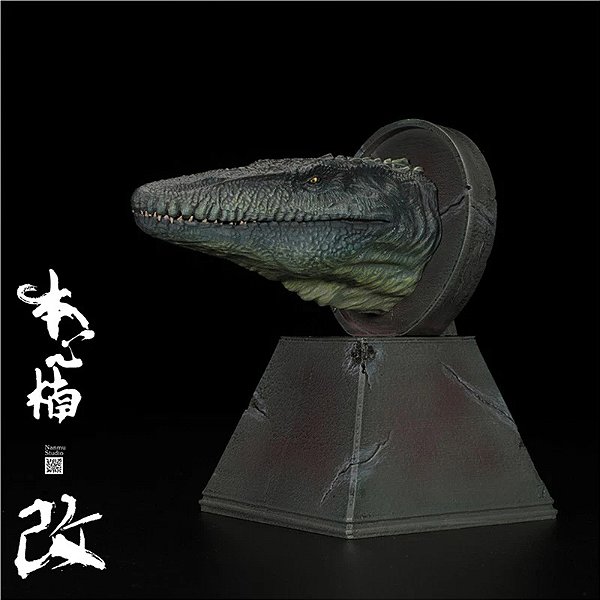 BUSTO DE MOSASAURUS NANMU 2020 ESTATUETA EM RESINA MOSASSAURO