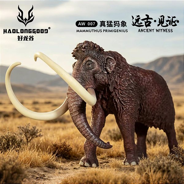 MAMMUTHUS PRIMIGENIUS HAOLONGGOOD RUIVO MINIATURA MAMUTE LANUDO MAMÍFERO PRÉ-HISTÓRICO ELEFANTE EXTINTO