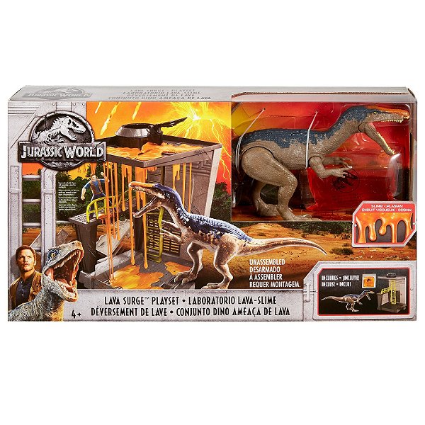 BARYONYX MATTEL LAVA SURGE PLAYSET JURASSIC WORLD REINO AMEAÇADO BARIONIX