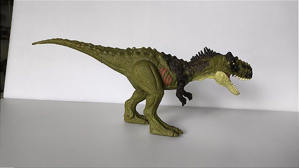 RAJASAURUS MATTEL VERDE BATTLE DAMAGE JURASSIC WORLD DOMÍNIO RAJASSAURO [USADO]