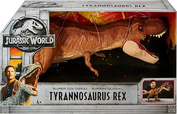 TYRANNOSAURUS REX MATTEL COLOSSAL 1 METRO - JURASSIC WORLD FALLEN KINGDOM TIRANOSSAURO [USADO]