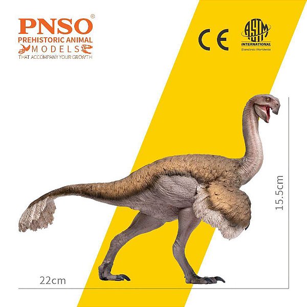 GIGANTORAPTOR PNSO "MONKH" MODELO DE DINOSSAURO ONÍVORO MINIATURA DE PVC