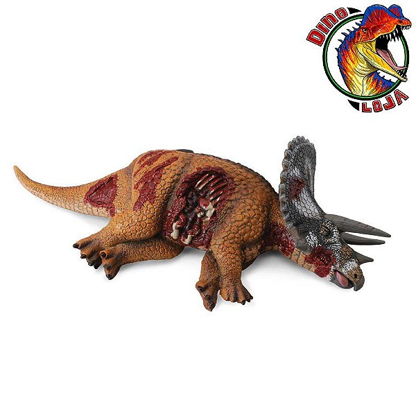 CARCAÇA DE TRICERATOPS COLLECTA BRINQUEDO DE DINOSSAURO IMPORTADO RÉPLICA PARA DIORAMA