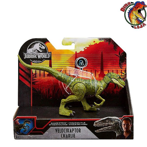 VELOCIRAPTOR CHARLIE SAVAGE STRIKE JURASSIC WORLD MATTEL ATAQUE SELVAGEM