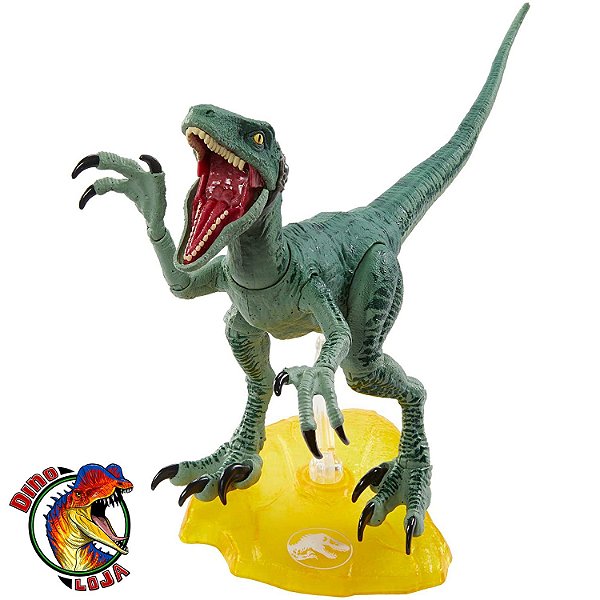 VELOCIRAPTOR DELTA AMBER COLLECTION JURASSIC WORLD MATTEL