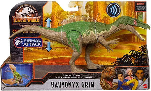 BARYONYX GRIM CAMP CRETACEOUS JURASSIC WORLD MATTEL ACAMPAMENTO