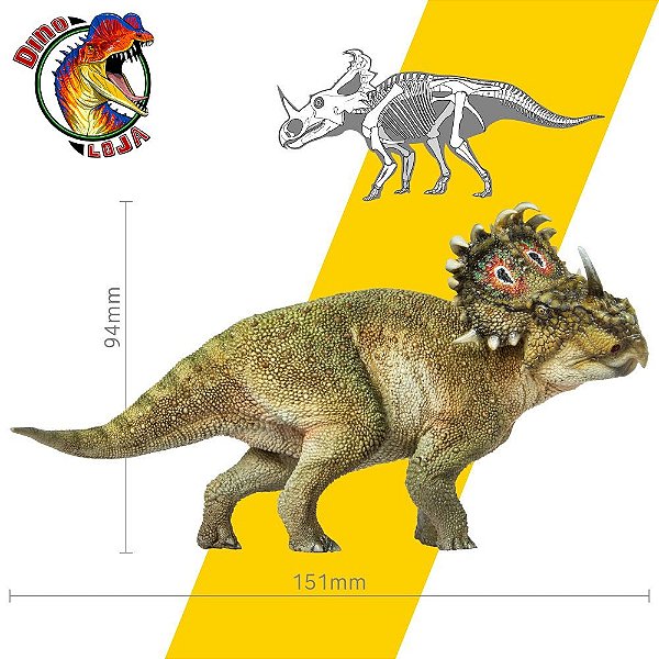 SINOCERATOPS PNSO A QI DINOSSAURO MINIATURA EM PLÁSTICO REALISTA