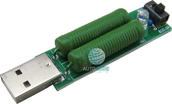 Módulo Resistor Teste de Carga Usb 1A/2A