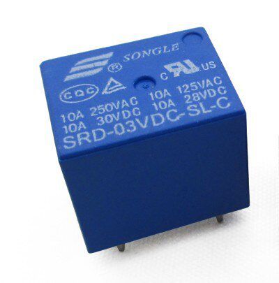 Relé 3V 10A Songle SRD-03VDC-SL-C