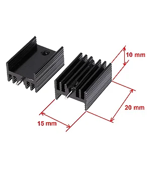 Dissipador de Calor 25 x 15 x 10mm