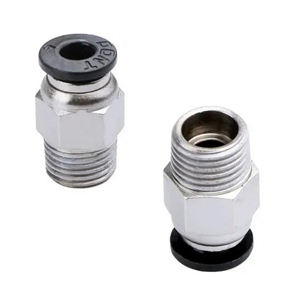 Conector Pneumático Inox Bowden PC4-M10 para Tubo PTFE 4mm
