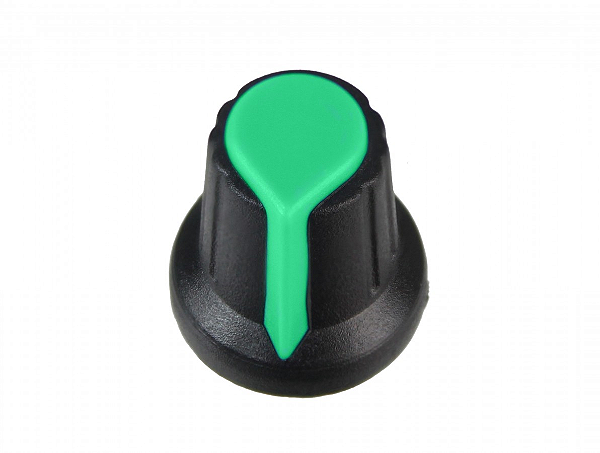 Knob para Potenciômetro Estriado 6mm - Verde