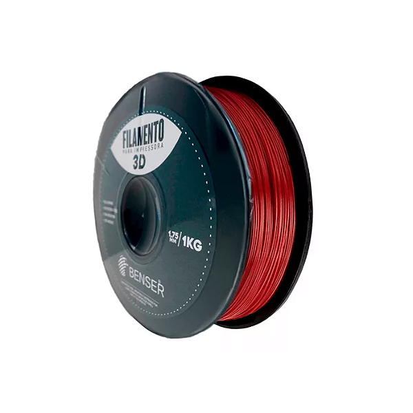 Filamento PLA 1Kg 1.75mm Vermelho Benser