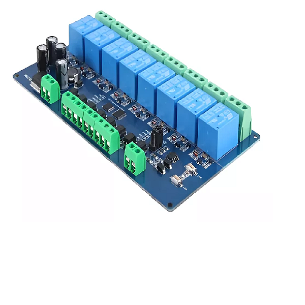 Módulo Relé 8 Canais 5V RS485 TTL Modbus RTU