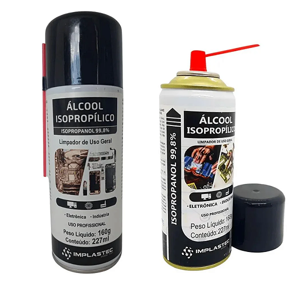Álcool Isopropílico 99,8% em Spray Implastec 227ml