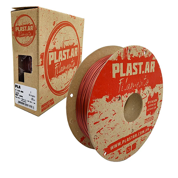 Filamento Plast.AR PLA 1Kg 1.75mm Metal Cobre Printalot