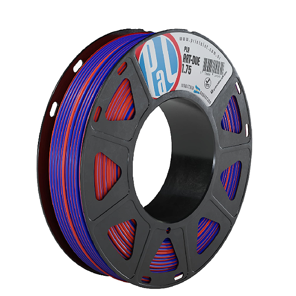 Filamento PLA Art Due Blues Vermelho Azul 250g 1.75mm Printalot