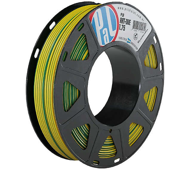 Filamento PLA Art Due Samba Amarelo Verde 250g 1.75mm Printalot
