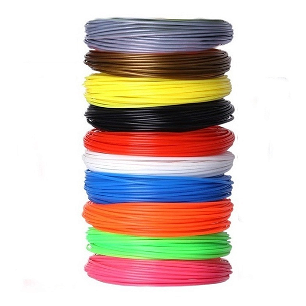 Kit Refil de Filamentos PLA para Caneta 3D 10 Cores 100m