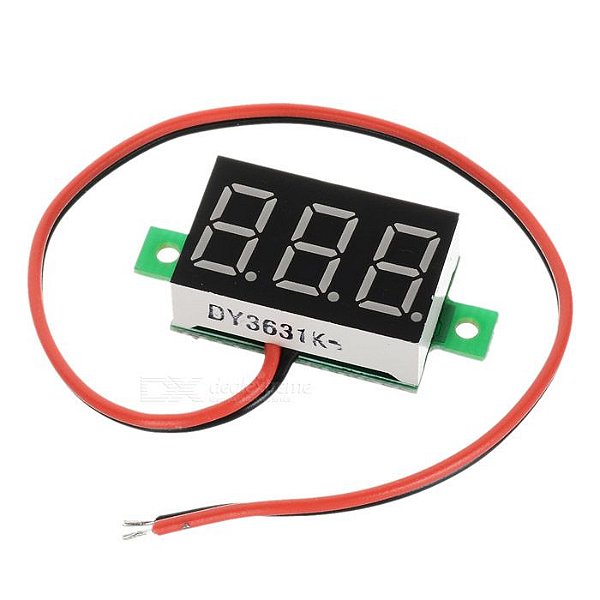 Voltímetro Digital 3 dígitos LED - Vermelho