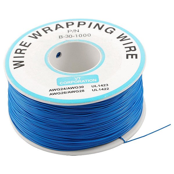 Fio Wire Wrap 30AWG Azul - Venda por Metro