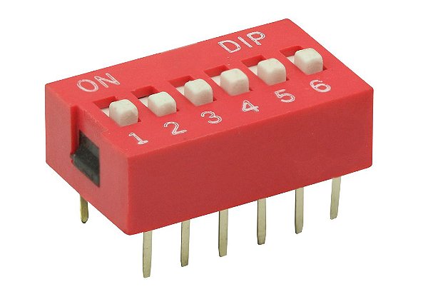 Chave DIP Switch 6 Vias